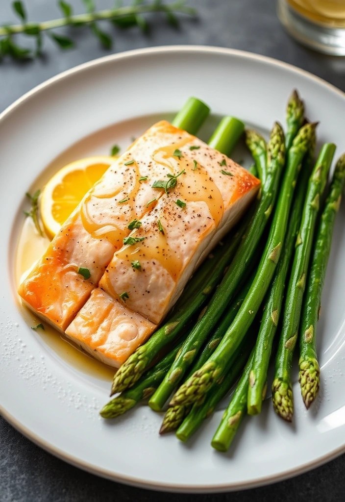 15 Healthy Meals You Can Make in Under 30 Minutes (You'll Love #7!) - 11. Lemon Garlic Asparagus and Salmon