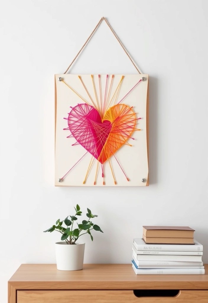 25 Ridiculously Easy DIY Home Decor Projects (Even Your Cat Could Do #9!) - 6. DIY String Art