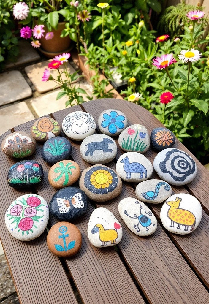 25 Ridiculously Easy DIY Home Decor Projects (Even Your Cat Could Do #9!) - 8. Hand-Painted Rocks